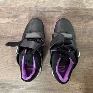 Reebok Black and Lavender powerlifting shoes